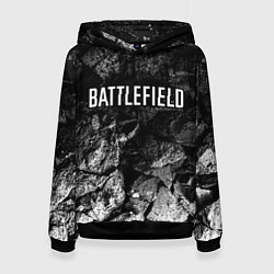 Толстовка-худи женская Battlefield black graphite, цвет: 3D-черный