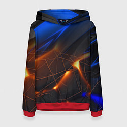 Женская толстовка Синяя абстракция с желтыми плитами