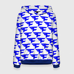 Толстовка-худи женская FaZe Clan pattern team, цвет: 3D-синий