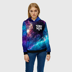 Толстовка-худи женская GTA space game, цвет: 3D-черный — фото 2