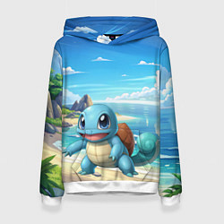 Толстовка-худи женская Pokemon Squirtle, цвет: 3D-белый