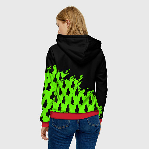 Женская толстовка Billie Eilish x Xbox / 3D-Красный – фото 4