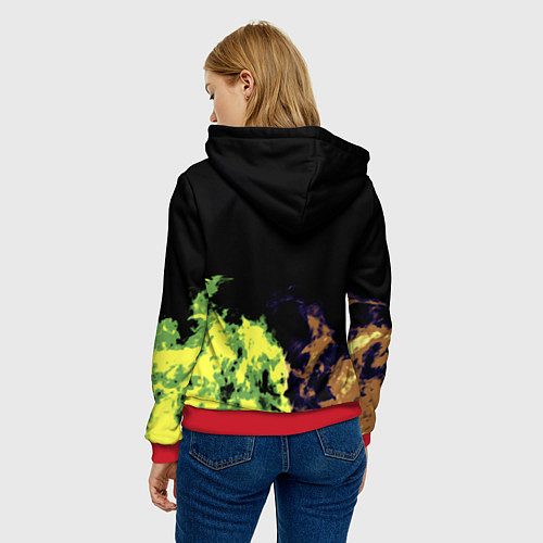 Женская толстовка Xbox game flame / 3D-Красный – фото 4