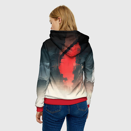 Женская толстовка Боевой киборг штурмовик / 3D-Красный – фото 4