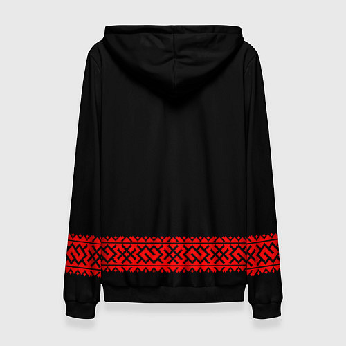 Женская толстовка Вышиванка с символами рода / 3D-Черный – фото 2