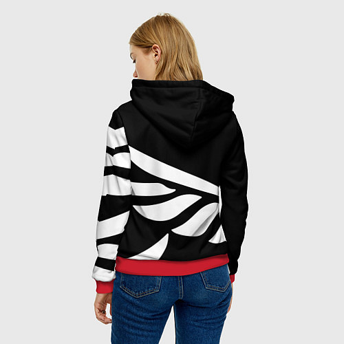 Женская толстовка Ghost of Tsushima крылья / 3D-Красный – фото 4