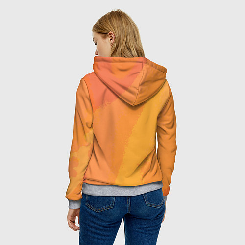 Женская толстовка Рыжая абстракция / 3D-Меланж – фото 4
