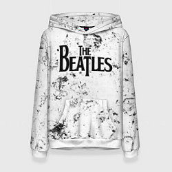 Толстовка-худи женская The Beatles dirty ice, цвет: 3D-белый