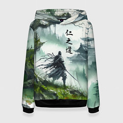 Толстовка-худи женская Samurai - ghost of Tsushima, цвет: 3D-черный