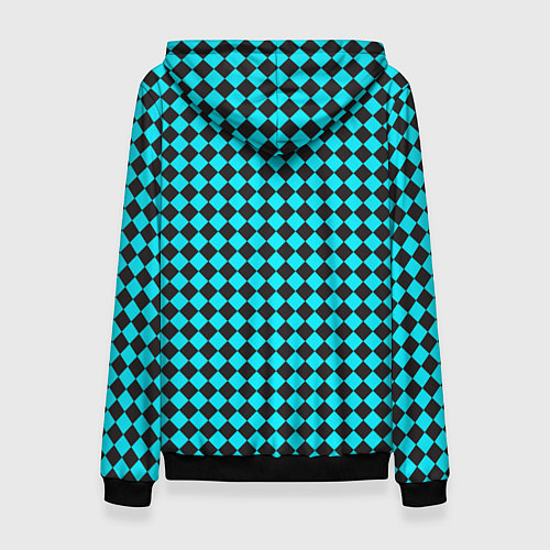 Женская толстовка Паттерн клеточка / 3D-Черный – фото 2