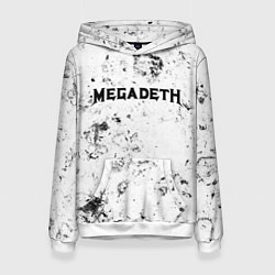 Толстовка-худи женская Megadeth dirty ice, цвет: 3D-белый