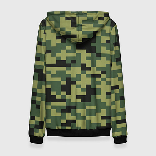 Женская толстовка Камуфляжный стиль текстура пикселя / 3D-Черный – фото 2