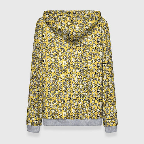 Женская толстовка Человечки в шляпе / 3D-Меланж – фото 2