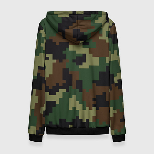 Женская толстовка Камуфляж хаки текстура / 3D-Черный – фото 2