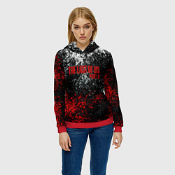 Толстовка-худи женская The Last of Us брызги красок, цвет: 3D-красный — фото 2