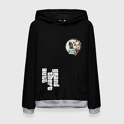 Толстовка-худи женская GTA 5 logo, цвет: 3D-меланж