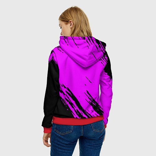 Женская толстовка Dead by daylight краски абстракция / 3D-Красный – фото 4