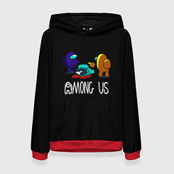 Толстовка-худи женская Among us game, цвет: 3D-красный