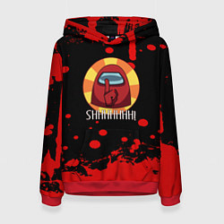 Толстовка-худи женская Amomg us краски, цвет: 3D-красный