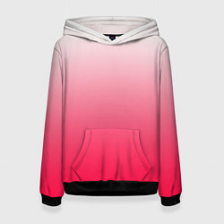 Толстовка-худи женская Розовый градиент, цвет: 3D-черный