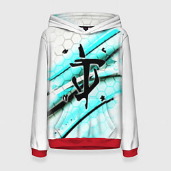 Толстовка-худи женская Doom logo палач, цвет: 3D-красный