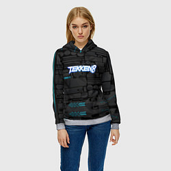 Толстовка-худи женская Tekken namco game, цвет: 3D-меланж — фото 2