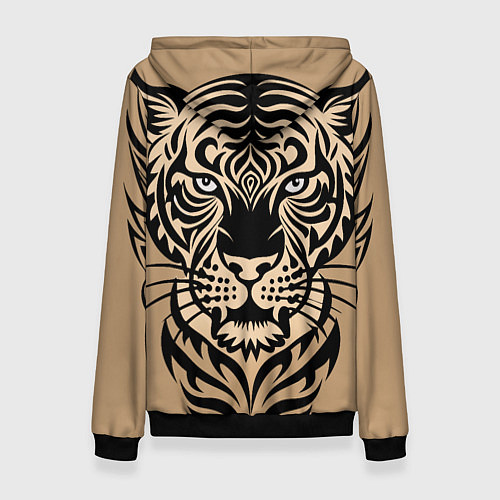 Женская толстовка Татуировка с тигром / 3D-Черный – фото 2
