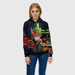 Толстовка-худи женская Юный Они, цвет: 3D-черный — фото 2