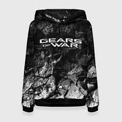 Толстовка-худи женская Gears of War black graphite, цвет: 3D-черный