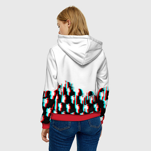Женская толстовка Billie Eilish x Monster energy / 3D-Красный – фото 4