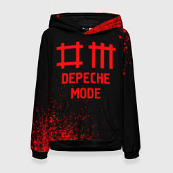 Толстовка-худи женская Depeche Mode - red gradient, цвет: 3D-черный