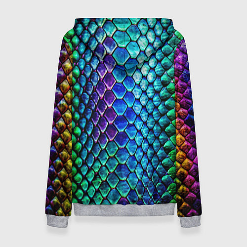 Женская толстовка Радужная кожа змеи / 3D-Меланж – фото 2