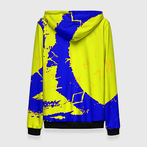 Женская толстовка Samurai logo yellow fire / 3D-Черный – фото 2