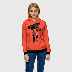 Толстовка-худи женская Twenty one pilots emotional roadshow, цвет: 3D-черный — фото 2