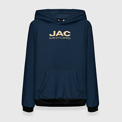 Толстовка-худи женская Jac motors тёмный синий, цвет: 3D-черный