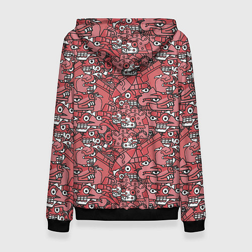 Женская толстовка Ацтеки и звери / 3D-Черный – фото 2