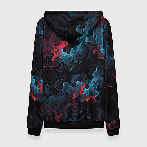 Женская толстовка Цветные клубы дыма / 3D-Черный – фото 2