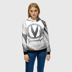 Толстовка-худи женская Changan - white gradient, цвет: 3D-черный — фото 2