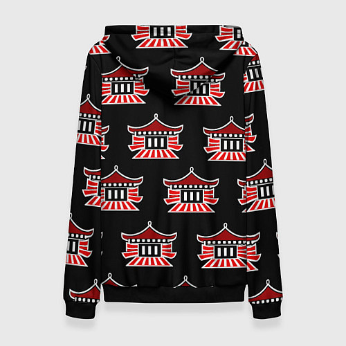 Женская толстовка Буддистские символы - японские атрибуты / 3D-Черный – фото 2