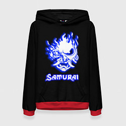 Толстовка-худи женская Samurai logo ghost, цвет: 3D-красный