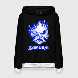 Толстовка-худи женская Samurai logo ghost, цвет: 3D-белый