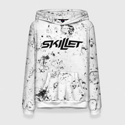 Толстовка-худи женская Skillet dirty ice, цвет: 3D-белый