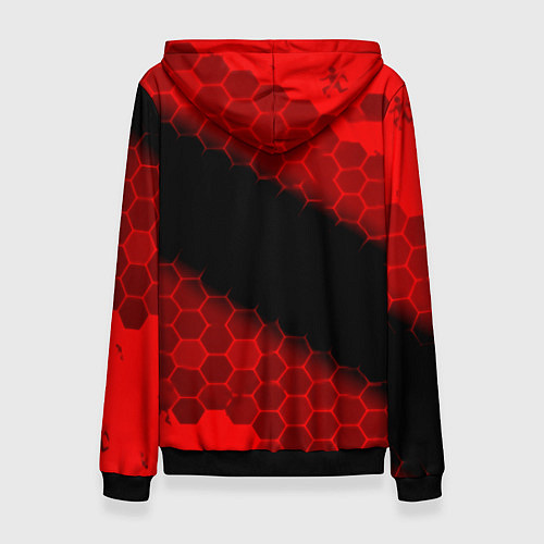 Женская толстовка Portal hexagon pattern / 3D-Черный – фото 2