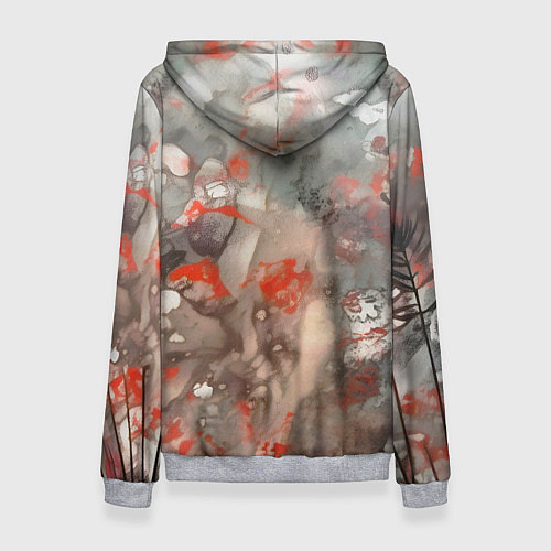 Женская толстовка Катрина в цветах / 3D-Меланж – фото 2