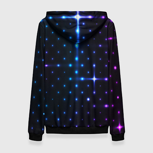 Женская толстовка Киберпанк неоновый паттерн / 3D-Черный – фото 2