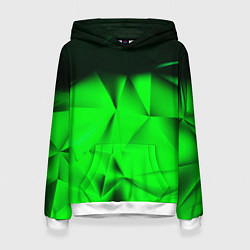 Толстовка-худи женская Кислотная абстракция кубы, цвет: 3D-белый