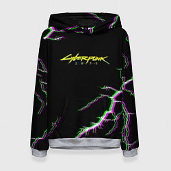 Толстовка-худи женская Cyberpunk storm 2077, цвет: 3D-меланж