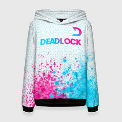 Толстовка-худи женская Deadlock neon gradient style посередине, цвет: 3D-черный