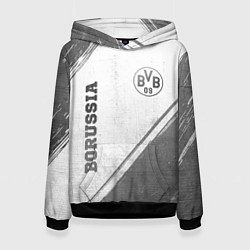 Толстовка-худи женская Borussia - white gradient вертикально, цвет: 3D-черный