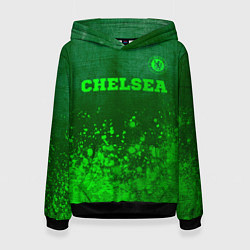 Женская толстовка Chelsea - green gradient посередине